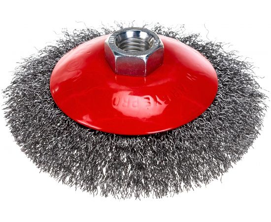 Щетка конусная 115 мм, М14, витая проволока для УШМ INTERTOOL BT-5115 