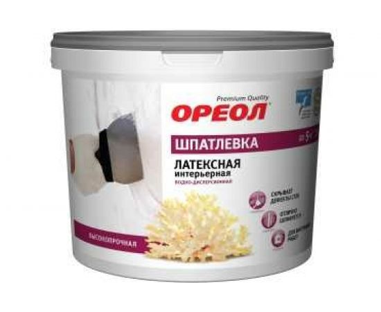 Интерьерная шпатлевка Ореол (водно-дисперсионная; латексная; 1.5 кг) 66526 