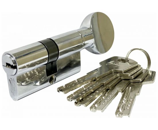 Цилиндровый механизм Вантаж 5 ключей, хром ZС90,50Cx40 СР 