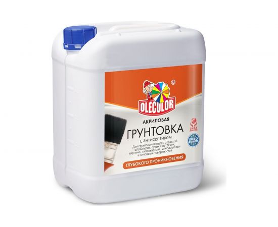 Акриловая грунтовка OLECOLOR глубокого проникновения, 10 кг 4300000057 
