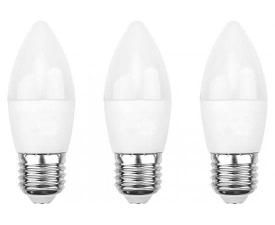 Светодиодная лампа REXANT 3 шт Свеча CN 11.5 Вт E27 2700 K теплый свет 604-029-3 