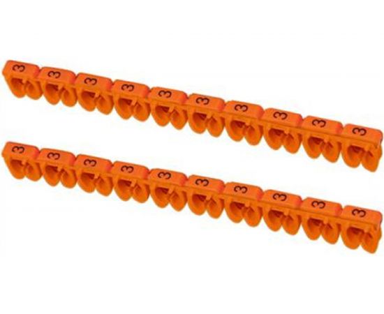 Наборный маркер TDM символ 3, оранжевый, 1,5 мм2, 150 штук SQ0534-0004 