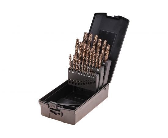 Набор сверл по металлу 1-13 мм, 25 шт, DIN338, HSSE-Co5 Terrax by Ruko A215215RO 
