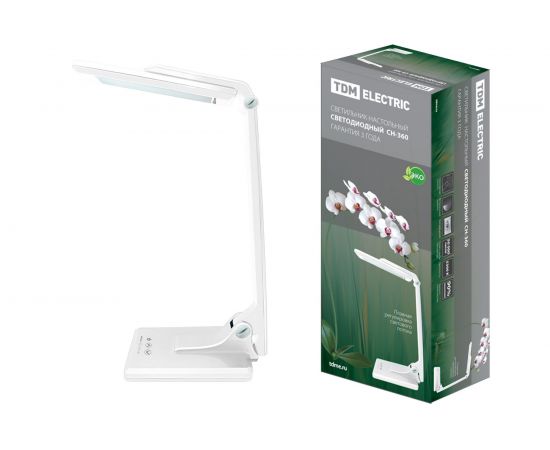 Светильник TDM СН-360, светодиодный, настольный, складной сенсор-диммер, 220В, 10Вт, 5300К, белый SQ 0337-0036 