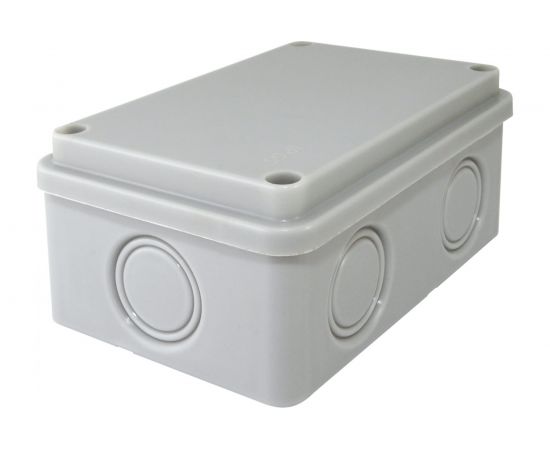 Распаечная коробка TDM ОП 120x80x50мм, крышка, IP55, 6 входов, без гермовводов, индивидуальный штрихкод SQ1401-0825 