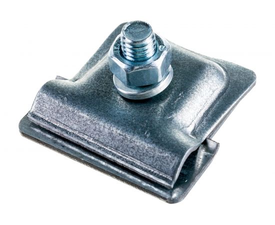 Держатель круглого проводника EZETEK 6-10мм для фальца 0.7-3мм, оцинковка 91092 