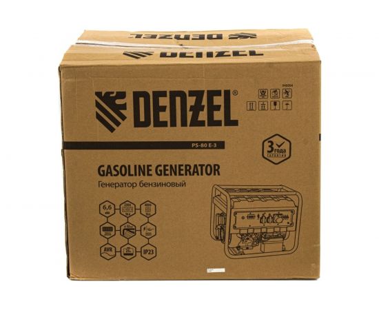 Бензиновый генератор DENZEL PS 80 E-3, 6,6 кВт, 400В, 25л 946954 – изображение 11