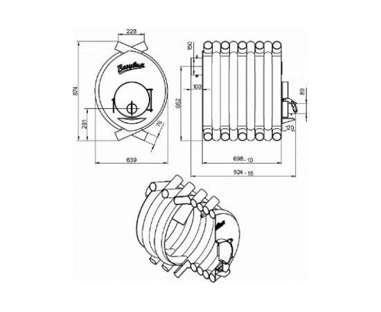 Отопительная печь Везувий АОГТ 02 13004 – изображение 2