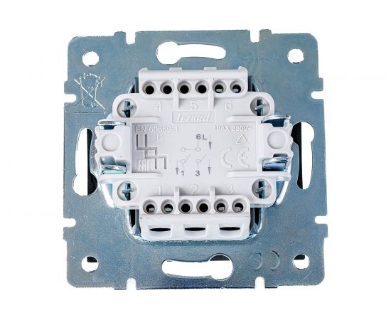 Двойной выключатель LEZARD RAIN цв. черный графит матовый 703-4188-101 – изображение 2