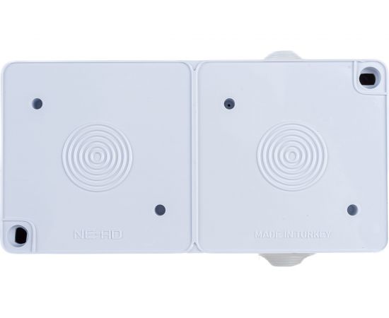 Блок 2-клавишный выключатель + 2-клавишный выключатель NE-AD 10А 250В, IP22, Murat, Белый, 95-03-03 – изображение 2