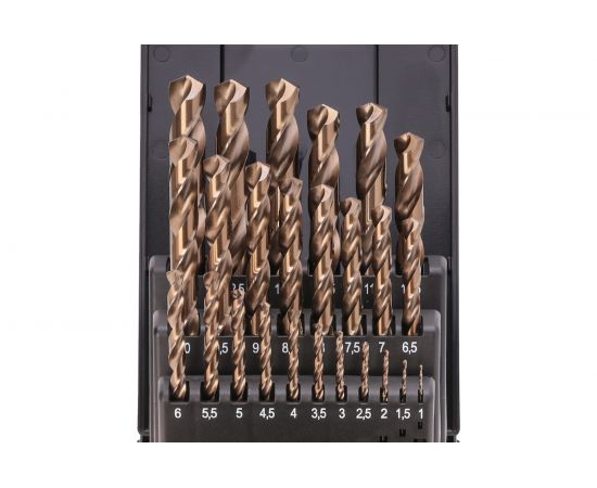 Набор сверл по металлу 1-13 мм, 25 шт, DIN338, HSSE-Co5 Terrax by Ruko A215215RO – изображение 2