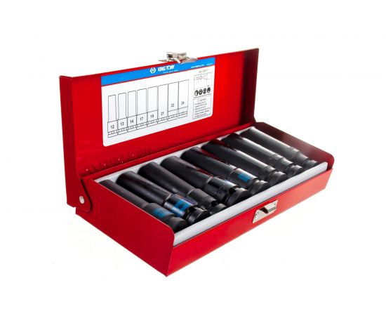 Набор торцевых головок ударных (8 шт; 1/2; 12-24 мм) KING TONY 4410MP01 – изображение 2