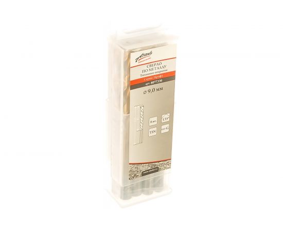 Сверло по металлу (8 шт; 9х125 мм; титан) Атака 8077330 – изображение 2