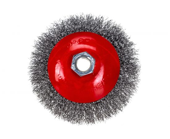 Щетка конусная 115 мм, М14, витая проволока для УШМ INTERTOOL BT-5115 – изображение 2