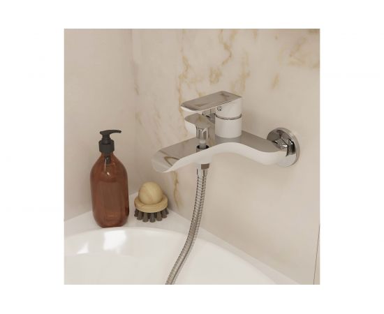 Смеситель для ванны белый/хром IDDIS Calipso CALSB00i02WA – изображение 3