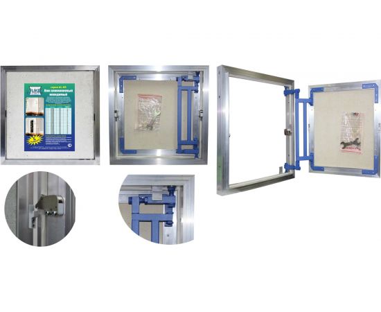 Люк под плитку размер дверцы 55/55 ЛЮКЕР АЛ-КР 60/60 – изображение 3