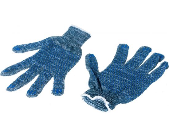 Перчатки Факел х/б, 10класс, ЭКОНОМ с ПВХ ТОЧКА, 30-32гр, 83текс, серые, 10 пар 87481329 – изображение 3