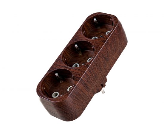 Блок TDM на 3 гнезда 2П З плоский 16А 250B Эко бук SQ1806-0081 – изображение 3