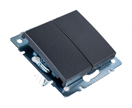 Двойной выключатель LEZARD RAIN цв. черный графит матовый 703-4188-101 – изображение 3