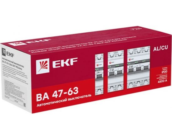 Автоматический выключатель EKF 1P 25А 6кА ВА 47-63 PROxima SQmcb4763-6-1-25C-pro – изображение 4