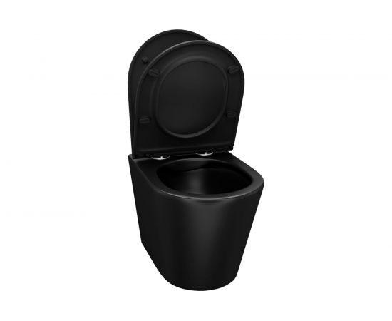 Подвесной унитаз IDDIS Calipso безободковый, чёрный матовый CALR3BMi25 – изображение 4