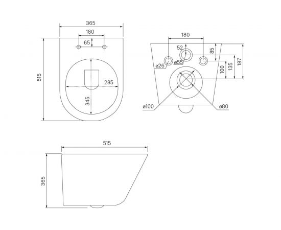 Подвесной унитаз IDDIS Calipso безободковый, чёрный матовый CALR3BMi25 – изображение 8