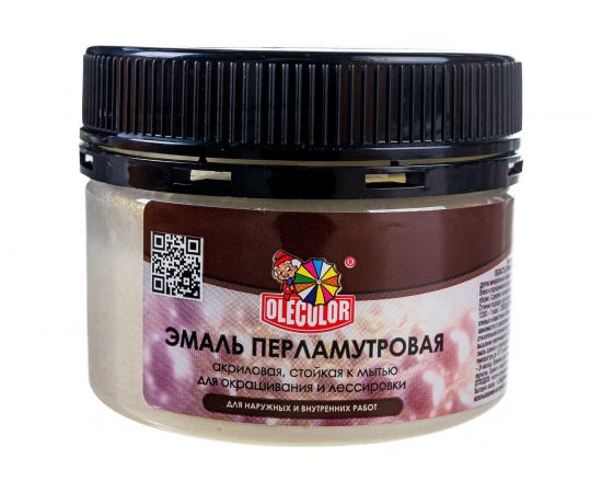Акриловая эмаль OLECOLOR перламутровая, универсальная, золотой жемчуг, 0.1 кг 4300006662 