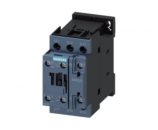 Контактор Siemens 3 полюса AC-3, 15КВТ/400В, Блок-Контакты 1НО+1НЗ 3RT20271AP00 