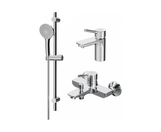 Набор 3 в 1: смеситель для умывальника, смеситель для ванны, душа, душевой комплект AM.PM F40985B00 