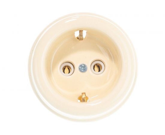 Керамическая розетка Interior Electric с/з, слоновая кость, серия АРБАТ РК003 