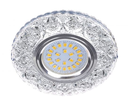 Встраиваемый светильник Ecola MR16 LD7040 GU5.3 с подсветкой Бабочки Прозрачный/Хром 25x95 FT16CBEFB 