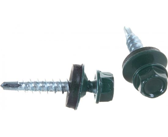Кровельный саморез Госкреп 4.8х28 мм, RAL 6005, зеленый мох, 10 шт. 2-0018980 – изображение 2