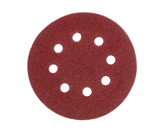 Круг шлифовальный (5 шт; 125 мм; P100; 8 отв.) MOS 39835М – изображение 2