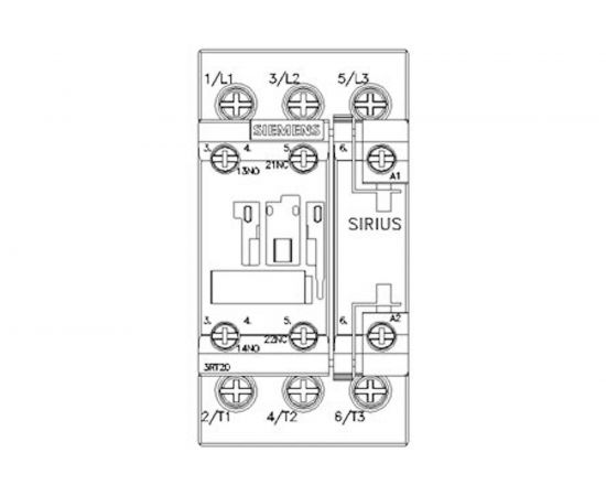 Контактор Siemens 3 полюса AC-3, 15КВТ/400В, Блок-Контакты 1НО+1НЗ 3RT20271AP00 – изображение 2