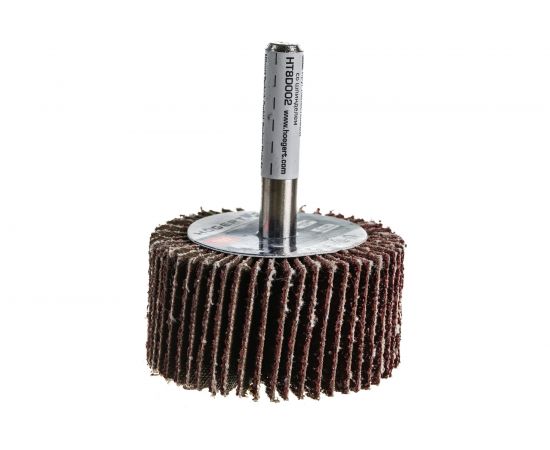 Круг шлифовальный лепестковый радиальный (40x20 мм; хвостовик 6 мм; P60) Hogert Technik HT8D002 – изображение 2