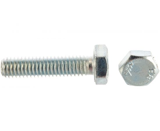 Болт Стройметиз М6х25 DIN 933, класс прочности 8.8, цинк уп. 70 шт. 3021234 – изображение 2