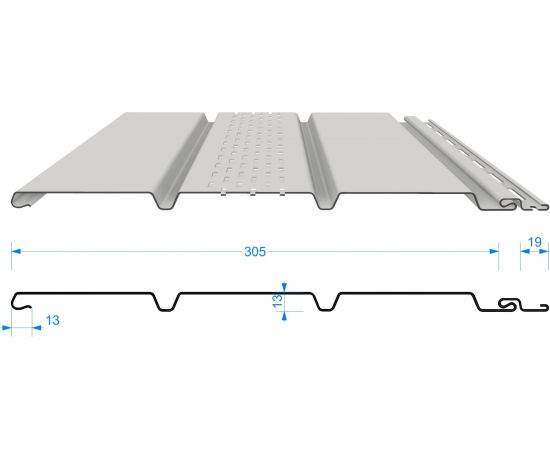 Софит с центральной пе��форацией Docke Premium шоколад PSTT-1050 – изображение 2