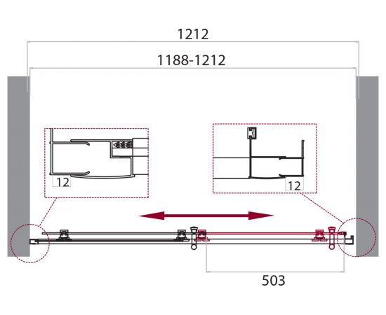 Душевая дверь BelBagno UNO-195-BF-1-120-C-Cr – изображение 3