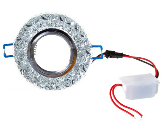 Встраиваемый светильник Ecola MR16 LD7040 GU5.3 с подсветкой Бабочки Прозрачный/Хром 25x95 FT16CBEFB – изображение 3