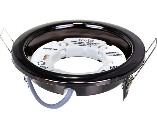 Встраиваемый светильник Ecola GX53 H4 без рефл. Черный хром 38x106 /к+/ FB53H4ECB – изображение 3