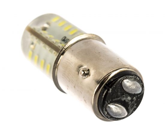 Автолампа диод S25 48 SMD диода BAY15d 2-контурная белая SKYWAY S08201053 – изображение 3