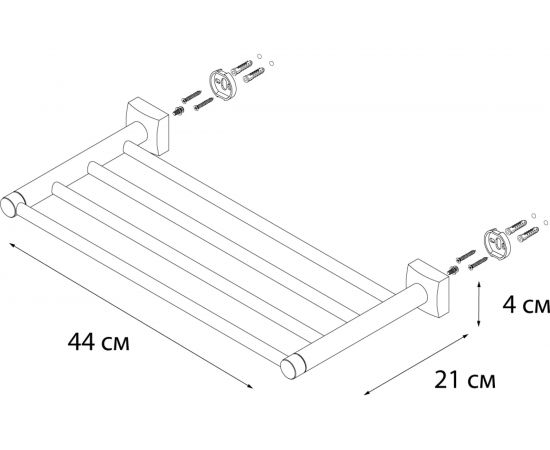 Полка для полотенец FIXSEN KVADRO 61316 – изображение 3
