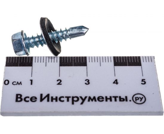 Кровельный саморез Стройбат оцинкованный с буром 5.5x25 мм 300 шт. 021750 – изображение 4