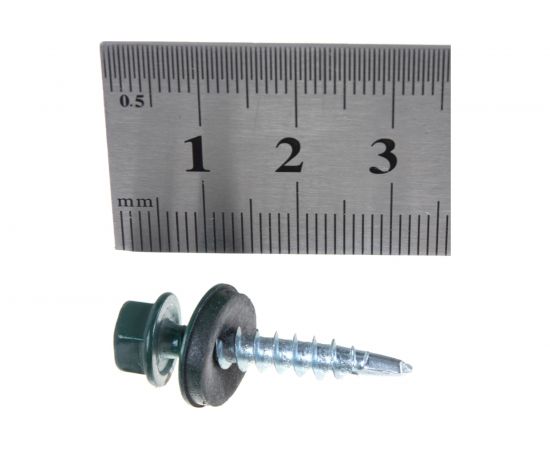 Кровельный саморез Госкреп 4.8х28 мм, RAL 6005, зеленый мох, 10 шт. 2-0018980 – изображение 4