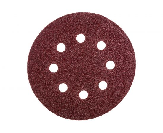 Круг шлифовальный на липучке (10 шт; 125 мм; 8 отверстий; Р100) Калибр 00000001315 – изображение 4