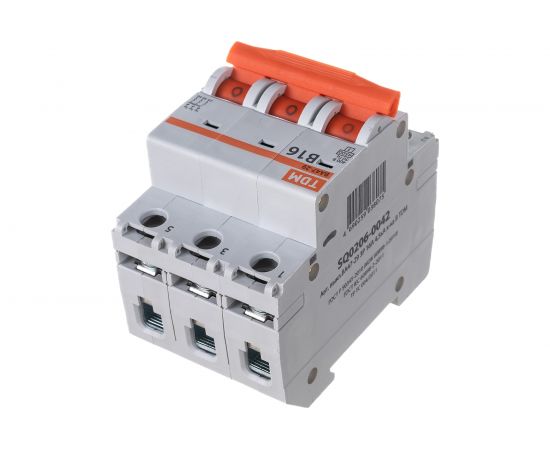 Автоматический выключатель TDM ВА47-29 3Р 16А 4,5кА х-ка В SQ0206-0042 – изображение 5