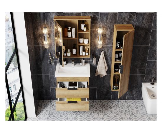 Onika Тумба подвесная с раковиной ЛЕГРАН 50.13 дуб галифакс 105031 – изображение 5