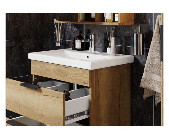 Onika Тумба подвесная с раковиной ЛЕГРАН 50.13 дуб галифакс 105031 – изображение 6