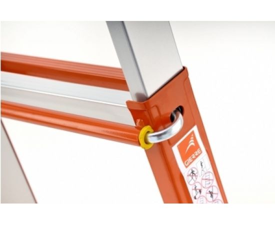 Шарнирная телескопическая лестница-стремянка Gierre PEPPina Media сталь, 4х4 перекладины A0060 – изображение 6