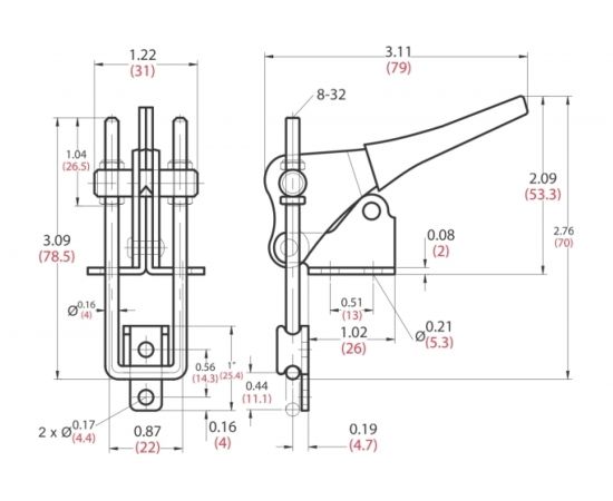 Защелкивающийся вертикальный зажим, усилие 227кг Goodhand GH-40324 – изображение 7
